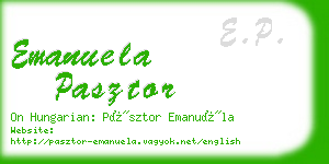 emanuela pasztor business card